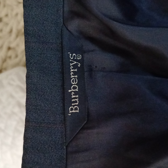 Burberry Vintage Navy Blue 100% Wool Suit Jacket 44 Burberrys - Picture 9 of 16